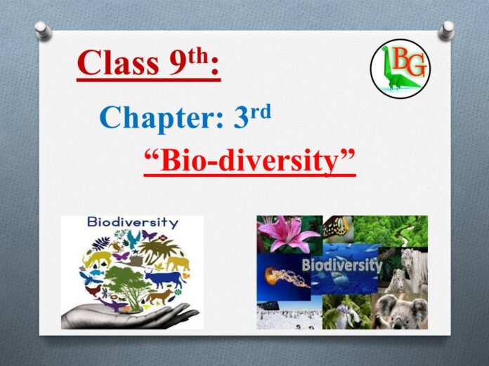 Class 9th biology chapter 3rd Biodiversity